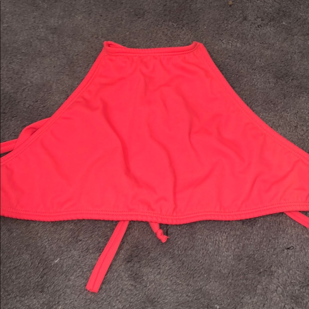 neon orange/pink halter top